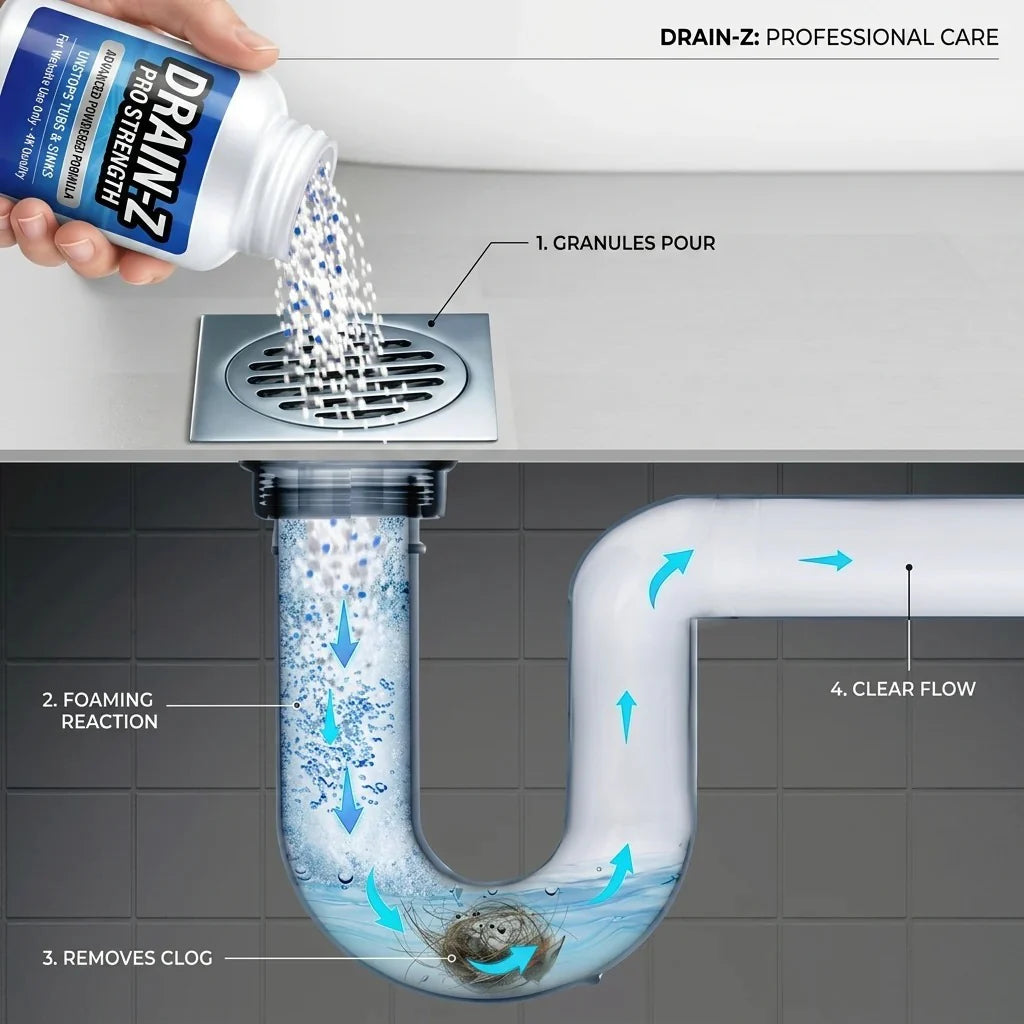 SANITIZO POWERFUL DRAIN & SINK CLEANER POWDER (PACK OF 4)
