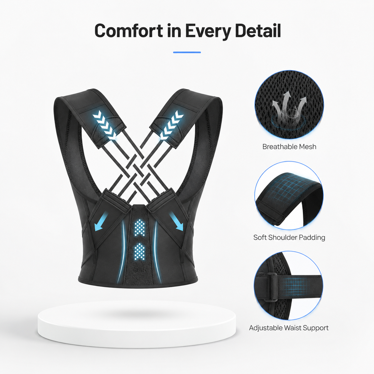 Premium Posture Corrector Shoulder Belt – Unisex