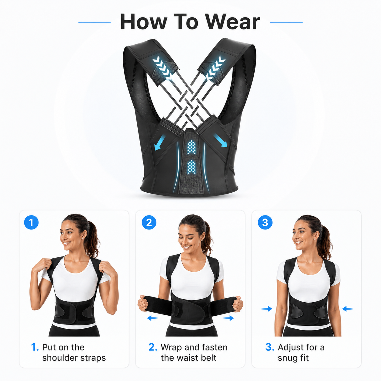 Premium Posture Corrector Shoulder Belt – Unisex
