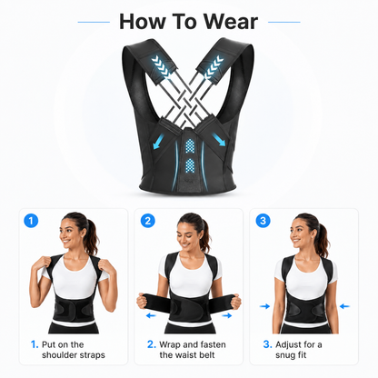 Premium Posture Corrector Shoulder Belt – Unisex