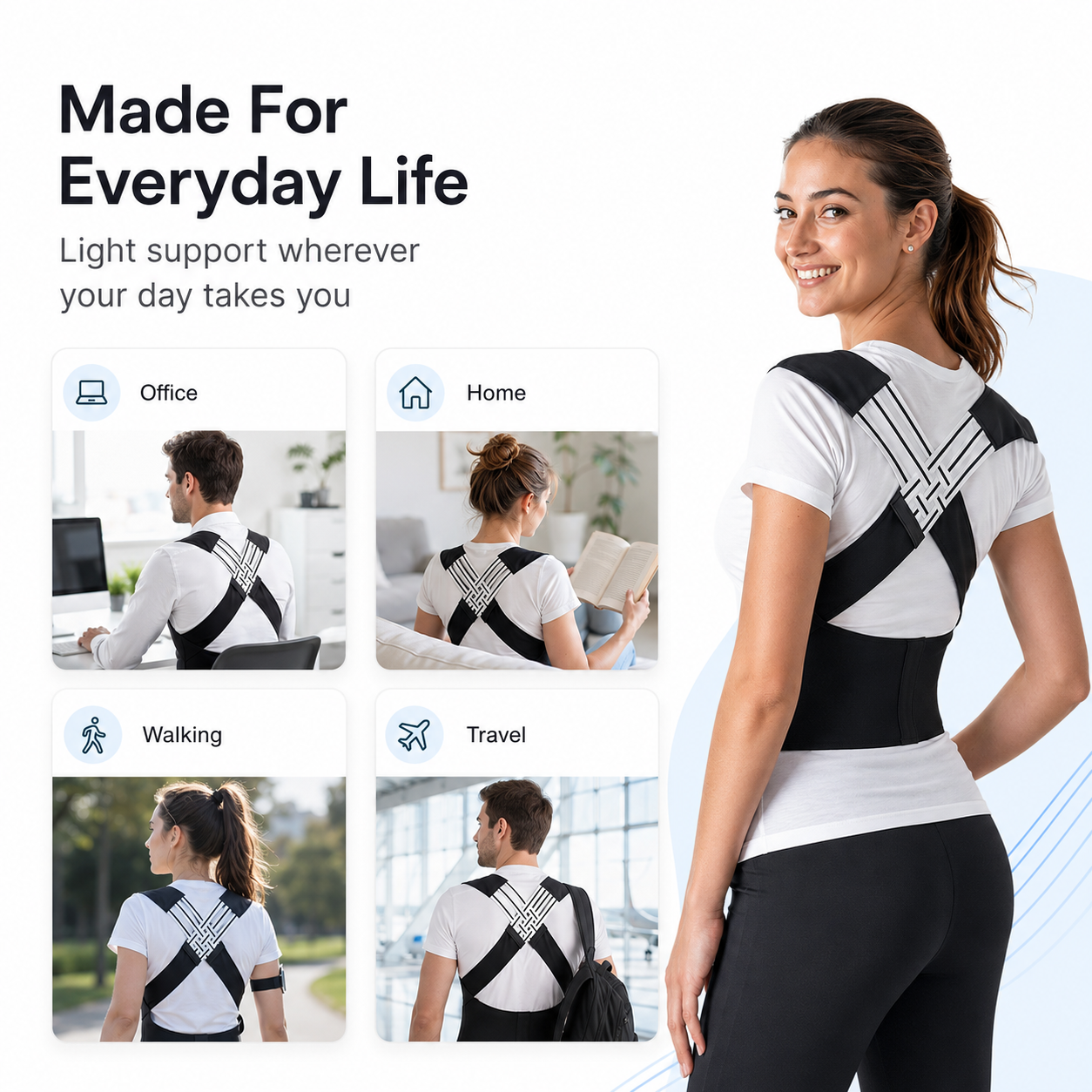 Premium Posture Corrector Shoulder Belt – Unisex
