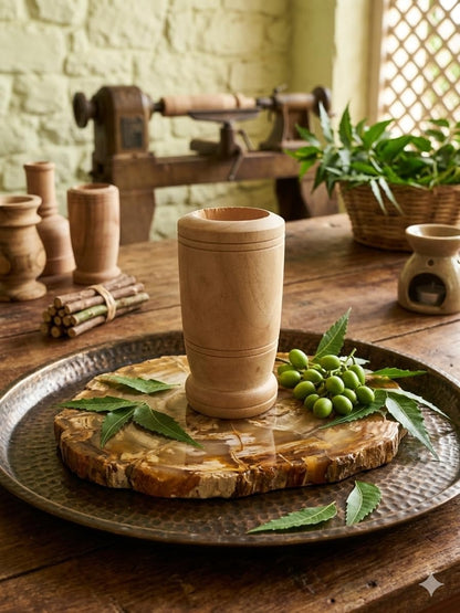 6 inch Neem Wooden Tumbler