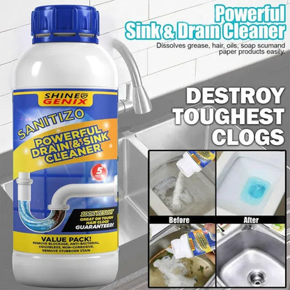 SANITIZO POWERFUL DRAIN & SINK CLEANER POWDER (PACK OF 4)