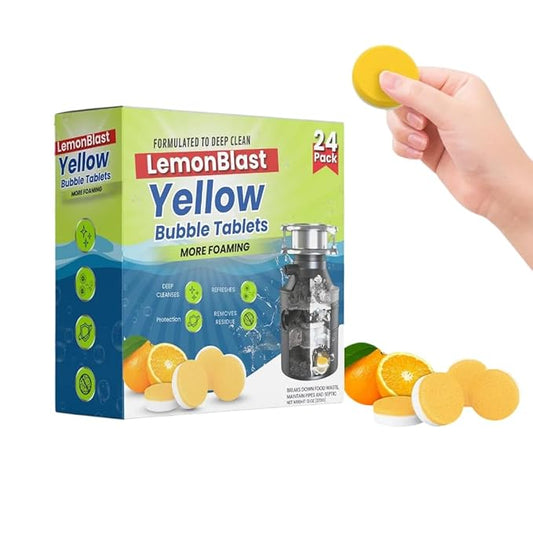 Foaming LemonBlast Yellow Bubble Tablets for Deep Cleaning(24 pcs)